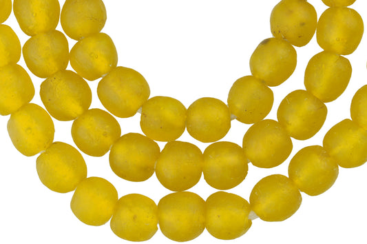 Translucent Powder Glass Krobo Beads - Imitating Venetian Trade Beads - alternate view