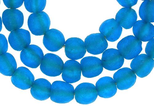 Translucent 11Mm Krobo Powder Glass Beads - African Trade Beads - alternate view
