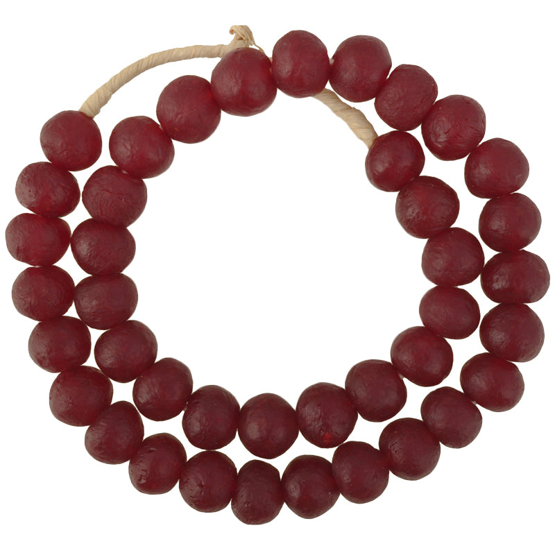 X-Large Translucent Krobo Glass Beads - Ghanaian Recycled Trade Beads