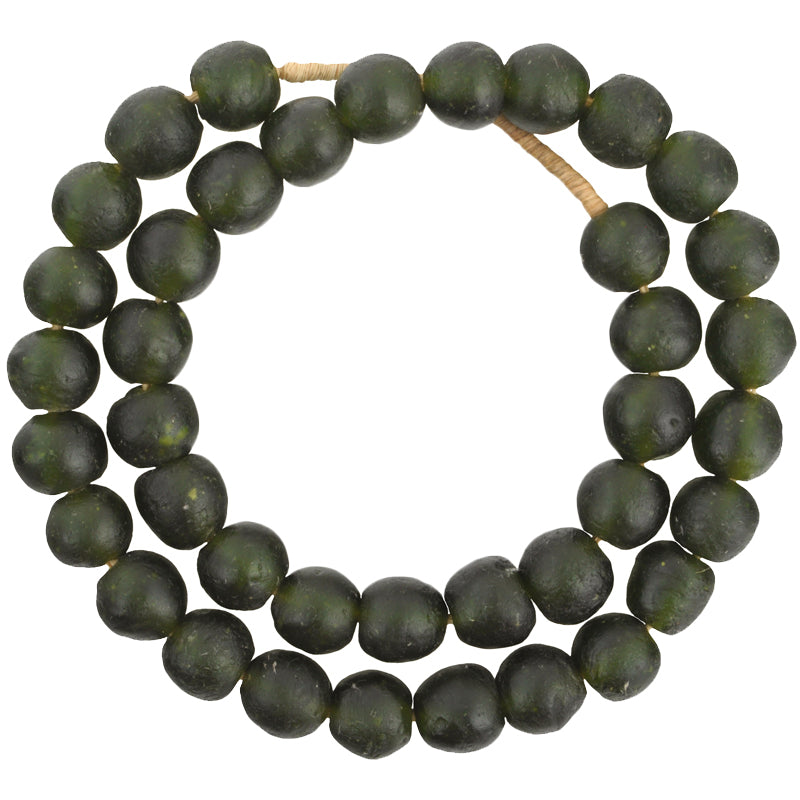Large Translucent Krobo Glass Beads - 16-17Mm African Trade Beads