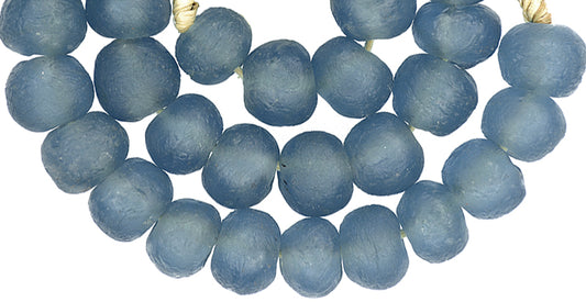 X-Large Translucent Krobo Glass Beads - African Trade Beads 24” - alternate view