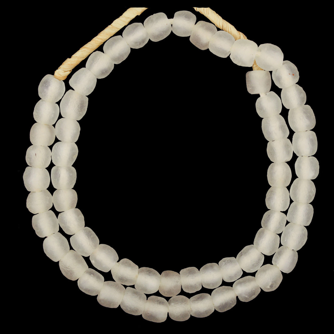 Translucent Krobo Glass Beads, Handmade African Trade Beads