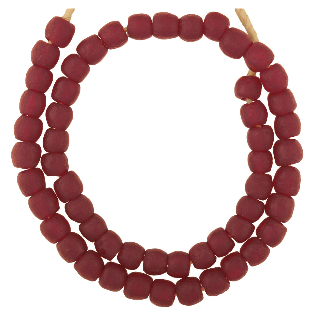 Translucent African Krobo Glass Beads, Recycled Trade Beads, 11Mm