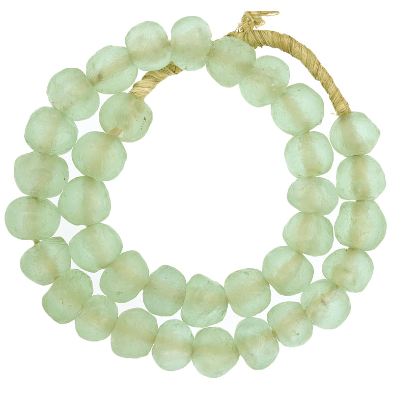 X-Large Translucent Recycled Krobo Glass Beads - African Trade Beads