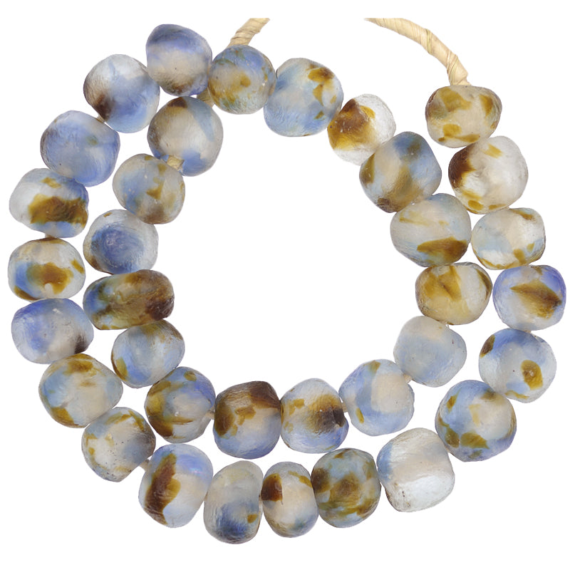 X-Large Multicolored Translucent Krobo Glass Trade Beads