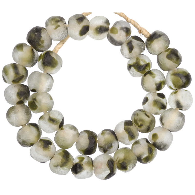 X-Large Translucent Multicolored Krobo Recycled Glass Beads