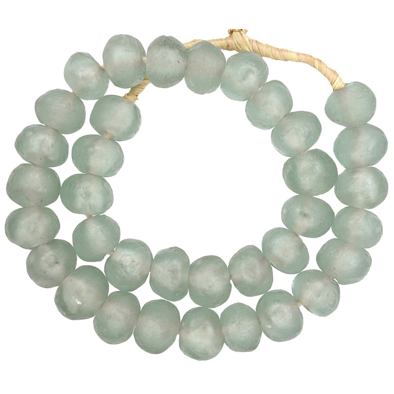 X-Large Translucent Krobo Powder Glass Beads - Ghana Trade Beads