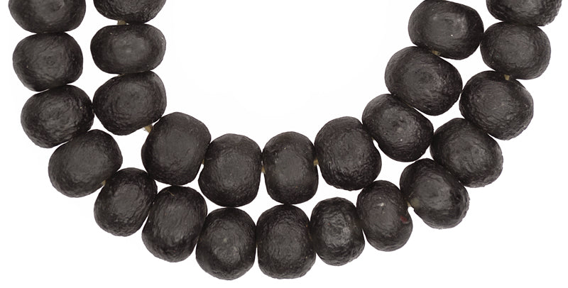 X-Large African Krobo Glass Beads, Recycled Venetian-Style Beads - alternate view