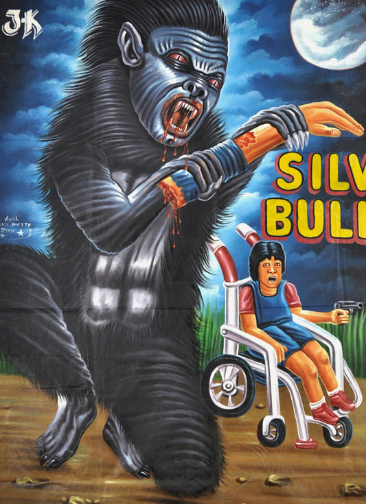 Silver Bullet Movie Poster - Hand-Painted Ghana Art | Unique Collectible - alternate view