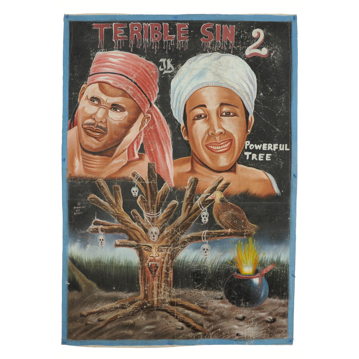Terrible Sin 2 Movie Poster - Hand-Painted Ghanaian Artwork