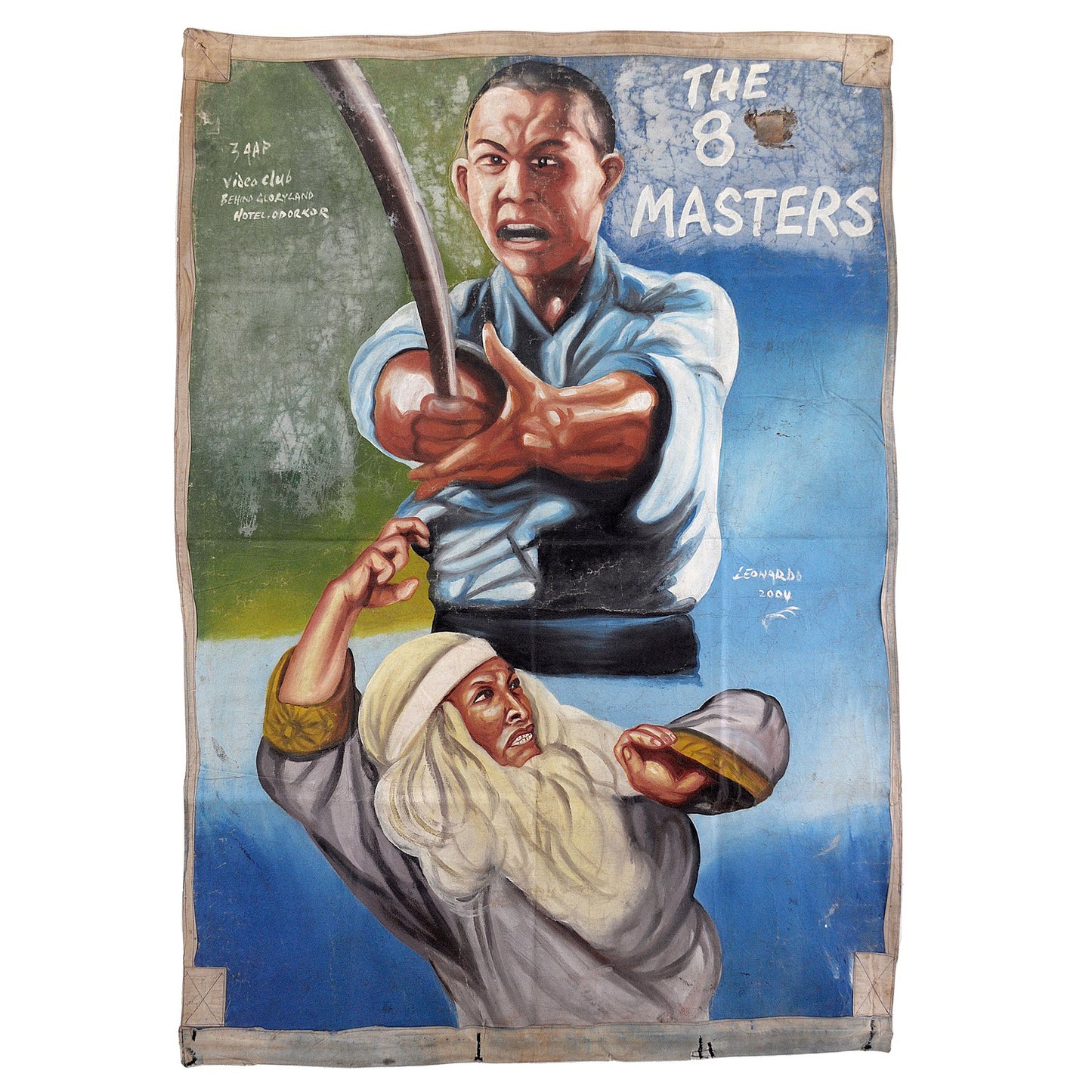 The 8 Masters Movie Poster - Ghana Hand-Painted Film Art