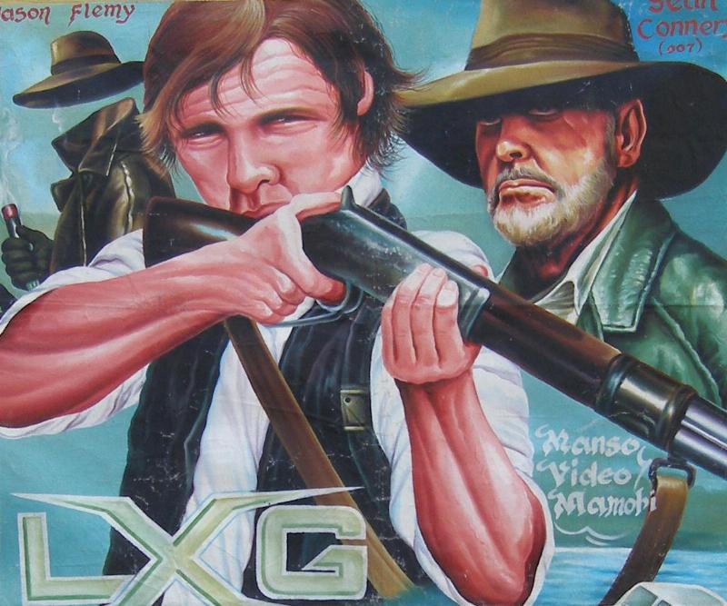 The League Of Extraordinary Gentlemen Movie Poster - Ghana Hand Painted - close-up