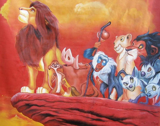 Unique Hand-Painted "The Lion King" Movie Poster From Ghana - alternate view