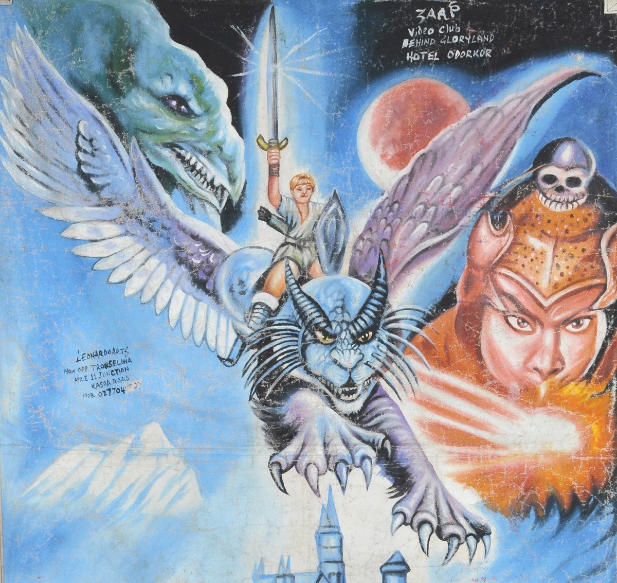 Wizards Of The Lost Kingdom Movie Poster - Hand Painted In Ghana - alternate view
