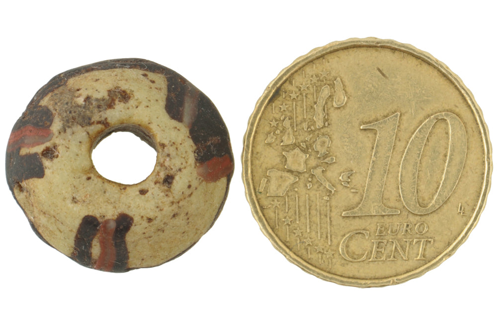 Rare Old Authentic Akoso/Bodom African Glass Trade Bead Ghana West Africa Sb-30747 - close-up
