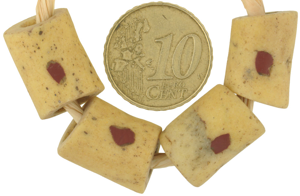 African Glass Trade Beads Old Akoso Powder Glass Beads Krobo Ghana West Africa Sb-35069 - alternate view
