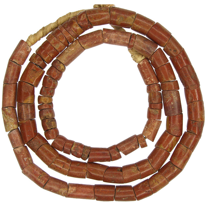 Medium Bauxite Beads - African Tribal Trade Beads From Ghana