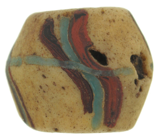 Rare Authentic Old Ghana Bodom Bead – 18×15 mm Powder Glass