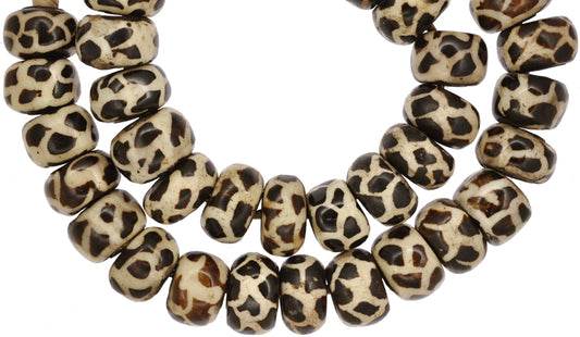 Large African Batik Bone Beads - Handmade Kenya Bone Beads - alternate view