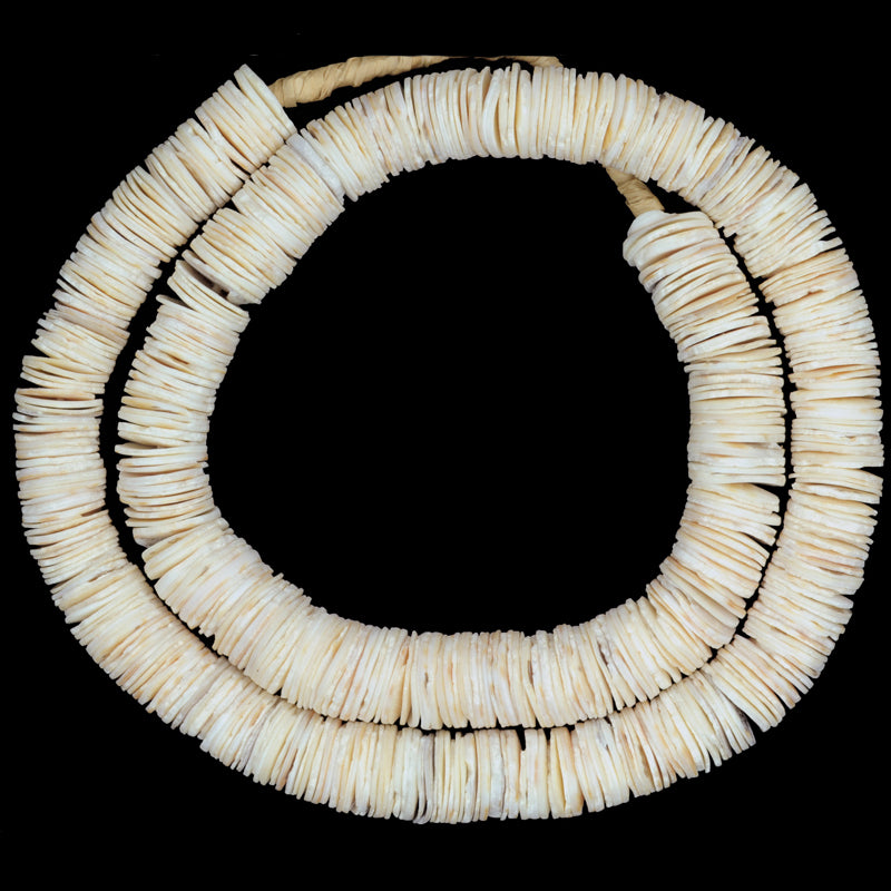 Clam Shell Beads 12-14Mm Spacers From Togo - African Shell Disks