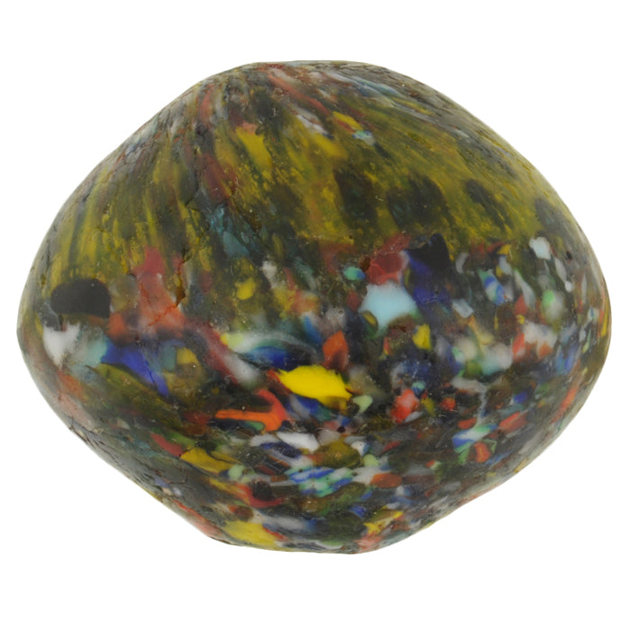 Large African Trade Bead - Recycled Glass Bicone From Ghana