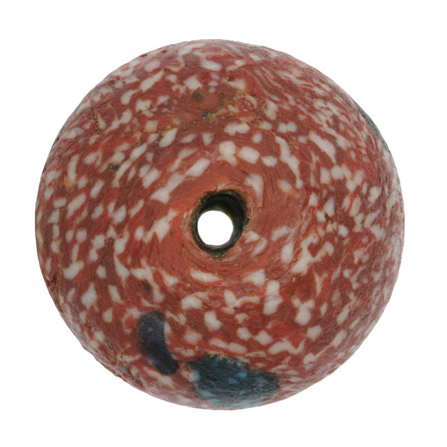 Large African Bicone Trade Beads - Recycled Ghana Glass Beads - close-up