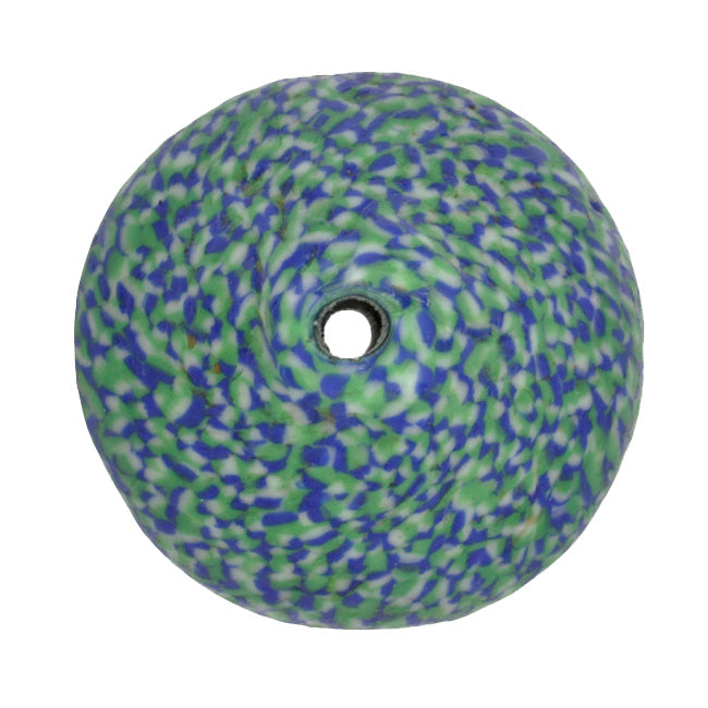 Large Bicone African Trade Beads - Recycled Ghana Glass Beads - close-up