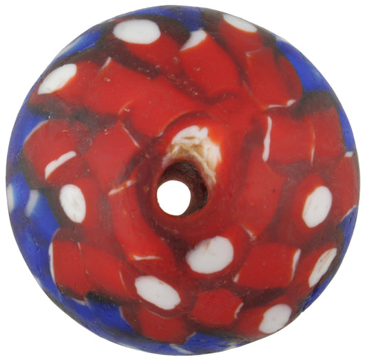 Large Bicone Recycled African Trade Beads - Ghana Glass Beads - alternate view