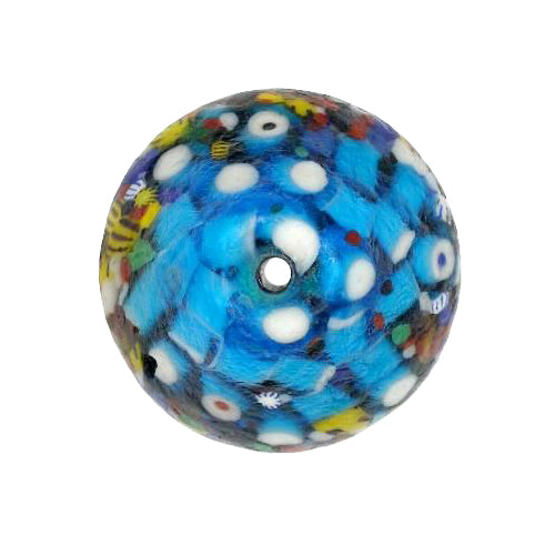 Large Bicone African Recycled Glass Beads - Made In Ghana - close-up