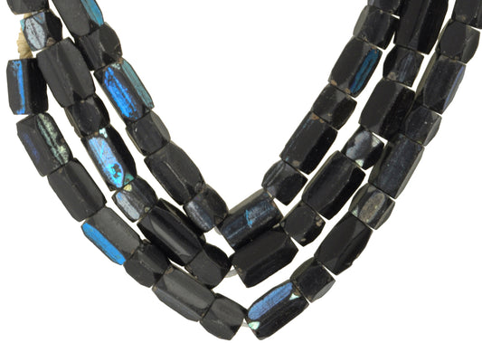 Fumed Faceted Vintage Czech Glass Trade Beads - 27" Strand - alternate view