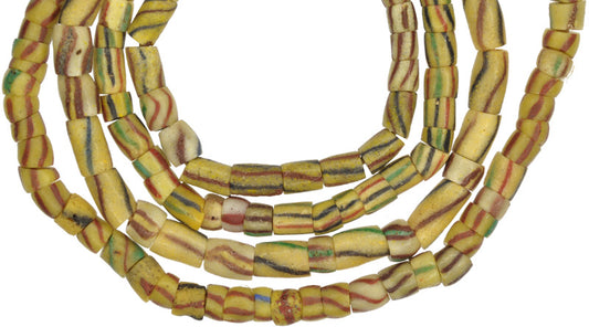 Old African Powder Glass Beads 6-7Mm - Krobo Ghana Trade Beads - alternate view