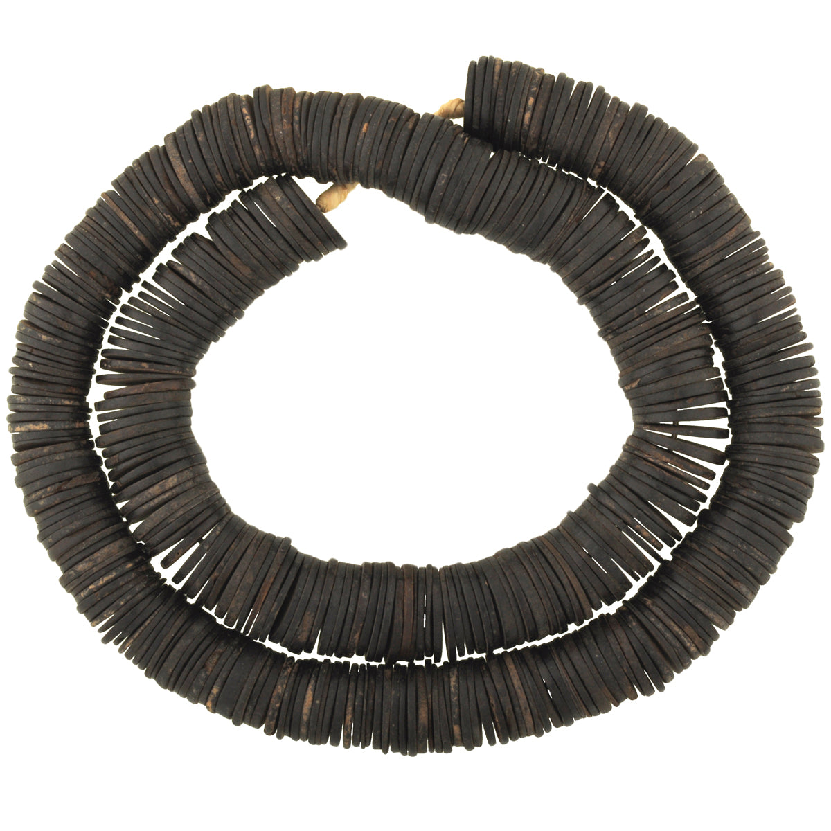 Old Coconut Shell Heishi Beads 17-20Mm | African Trade Beads