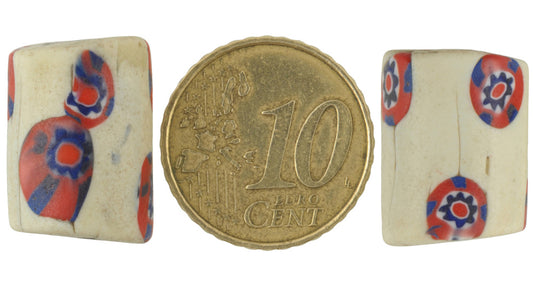 Rare Antique Large Millefiori Mosaic Venetian Trade Beads - African Trade - alternate view