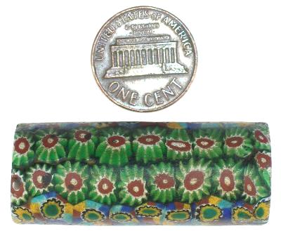 Rare Antique Large Millefiori Venetian African Trade Bead - 44X18Mm - alternate view