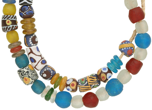 African Trade Beads 10-13Mm - Krobo Recycled Glass Strand - alternate view