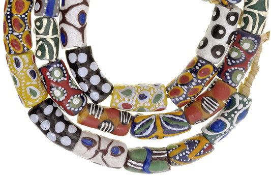 African Trade Krobo Glass Beads 9-11Mm - Recycled Ghana Strand - alternate view