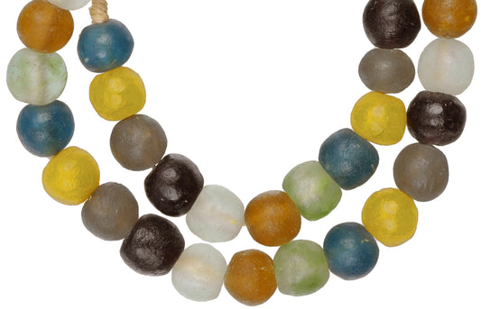 Translucent Krobo Glass Beads, 16-17Mm, Recycled African Trade Beads - alternate view