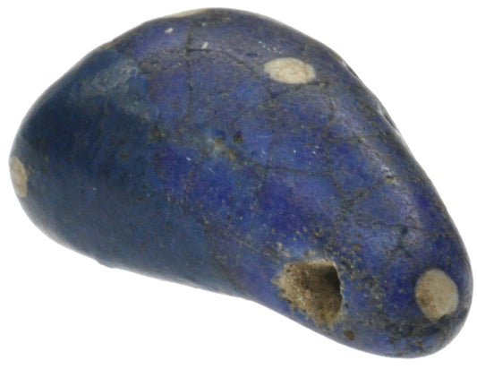 Rare Large Blue Kiffa Glass Trade Bead - Mauritania, Africa - alternate view