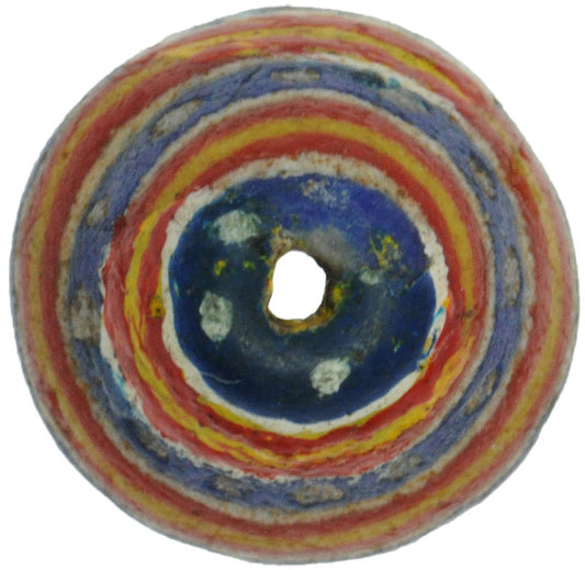 Old Polychrome Kiffa African Glass Trade Bead - Handmade, Rare - alternate view