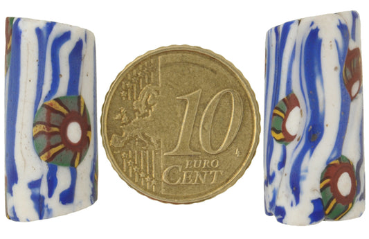 Rare Antique Venetian Millefiori Mosaic Beads, African Trade Beads - alternate view