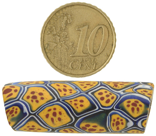 Rare Large Antique Millefiori Venetian Mosaic Glass Trade Bead | African Trade - alternate view