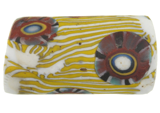 Rare Antique Venetian Millefiori Mosaic Glass Trade Bead - African Trade Bead - alternate view
