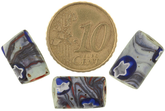 Rare Antique Venetian Millefiori Beads With Molded Murrine - African Trade - alternate view