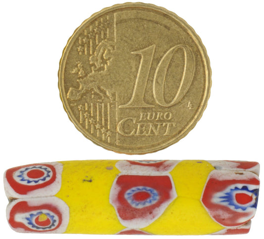 Rare Antique Large Venetian Millefiori Mosaic Glass African Trade Bead, 32Mm - alternate view
