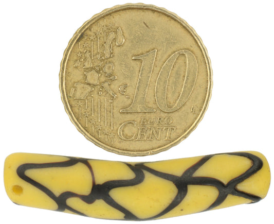 Rare Antique "Rattle Snake" Trail Decorated Venetian Lampwork Glass Bead - alternate view