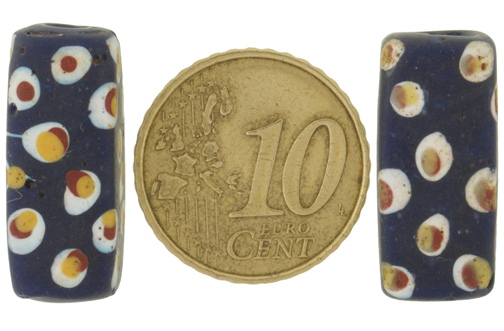 Antique Rectangular Venetian Eye Glass Trade Beads, Late 1800S-1900S - alternate view