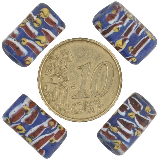 Rare Rectangular Antique Venetian Fancy Wound Glass Trade Beads - alternate view