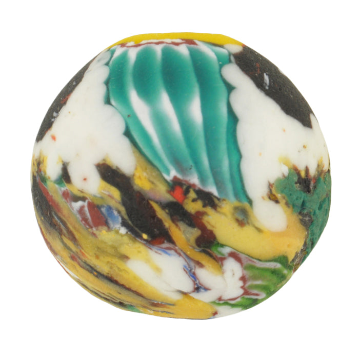Large Recycled Glass Bead From Ghana - African Trade Beads