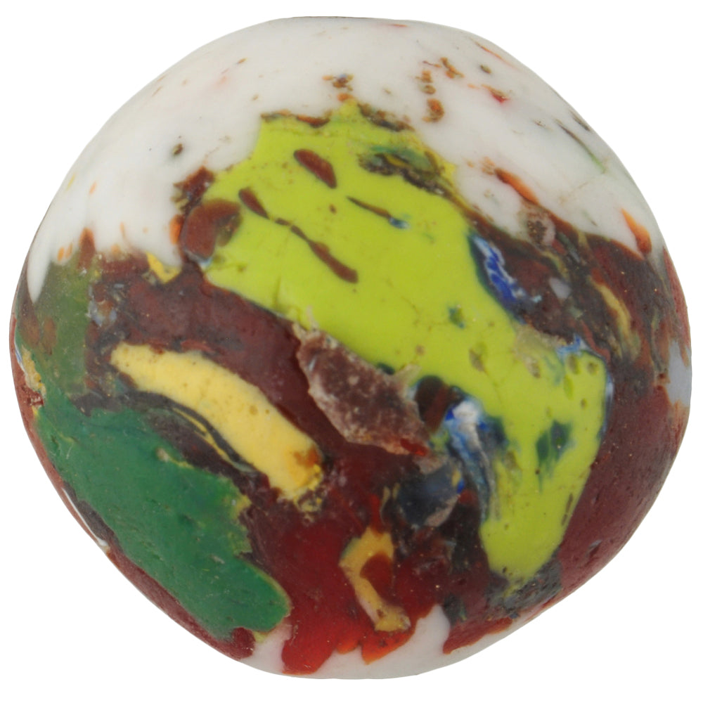 Large Recycled African Trade Bead - 28 X 28 Mm Ghana Glass