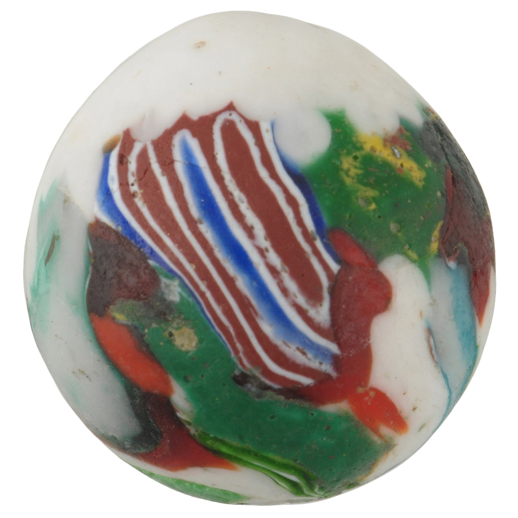 Large African Recycled Glass Trade Bead - Krobo Ghana Bead 28Mm